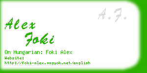 alex foki business card